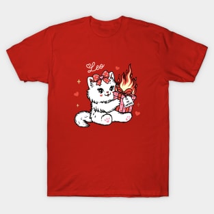 Leo Sassy Valentines Kitty T-Shirt